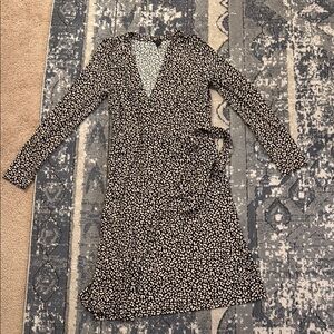 Ann Taylor Animal Print Wrap Dress
